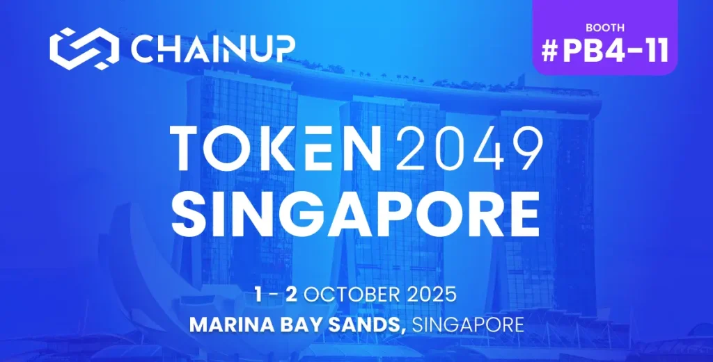 Talk to ChainUp at TOKEN2049 Singapore
